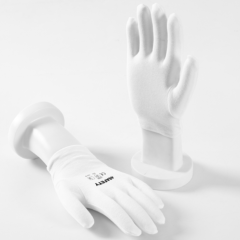 Ceremony Breathable Cotton Polyester White Cotton Gloves