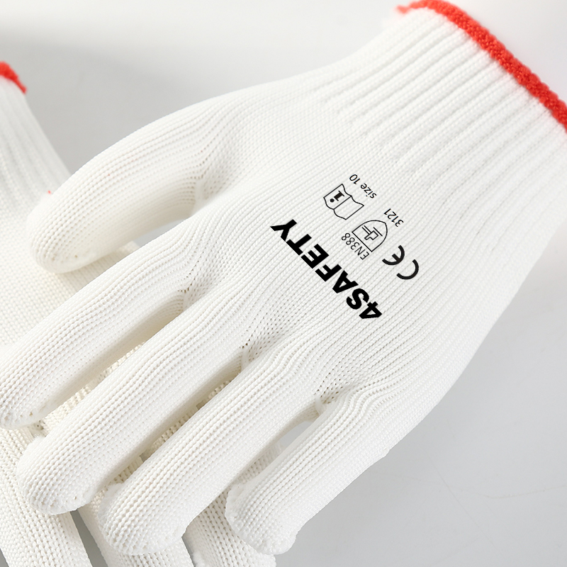 Factory Price CE 10 Gauge Polyester Safety Gloves For Sale