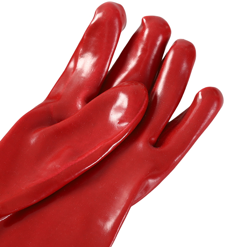 OEM Long Sleeve Pvc Coated Working Gloves For Construction Workers Use