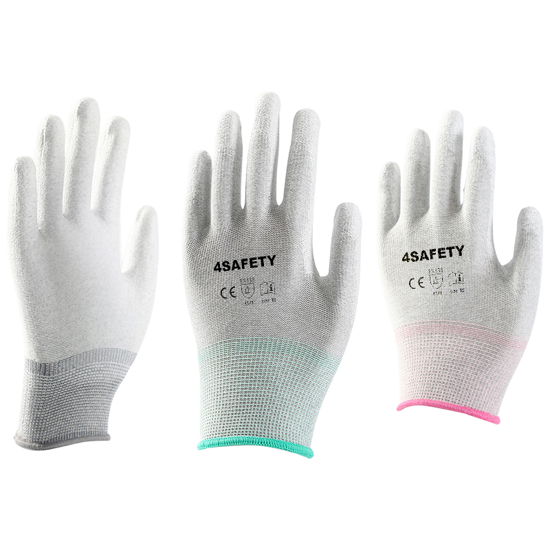 Comfortable Polyester Knitted Inner Anti Static Pu Coated Esd Work Glove