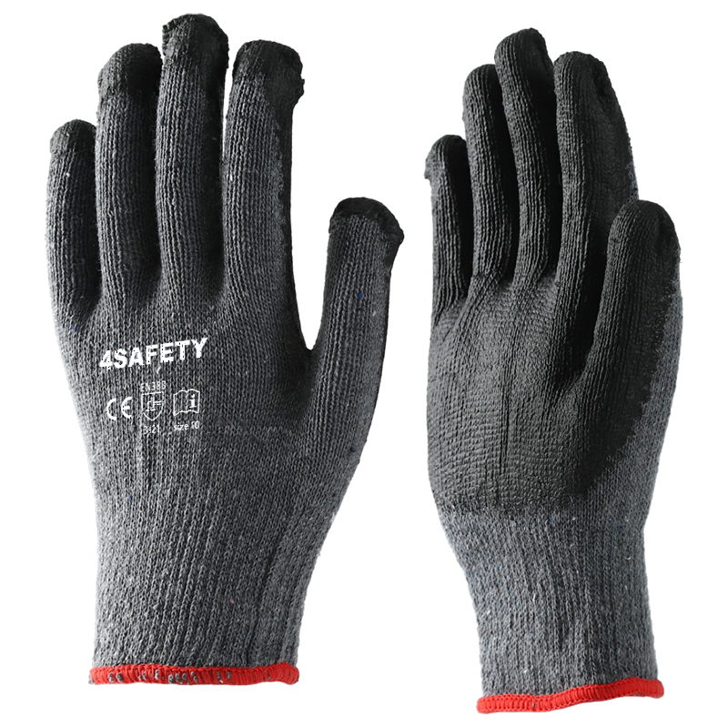 China Manufacturer Gloves Latex Coated Cotton Gloves For Building Construction