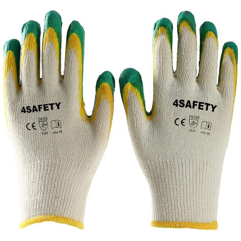 Hot Selling Latex Coated Smooth Gloves With Cotton Liner For Construction
