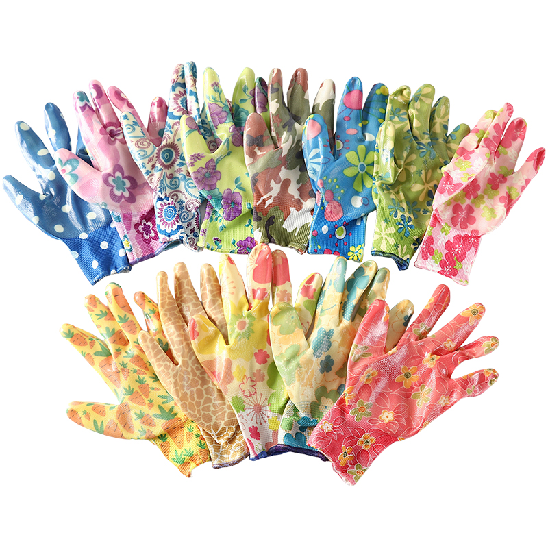 Polyester Lining Coating Nitrile Coated General Purpose Work Gloves