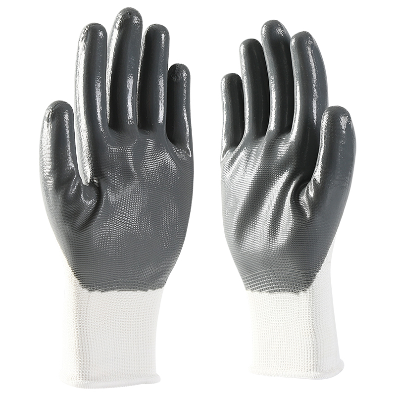 13G Polyester Nitrile Gloves Guantes De Trabajo Protective Working Gloves Safe Hand Gloves For Sale