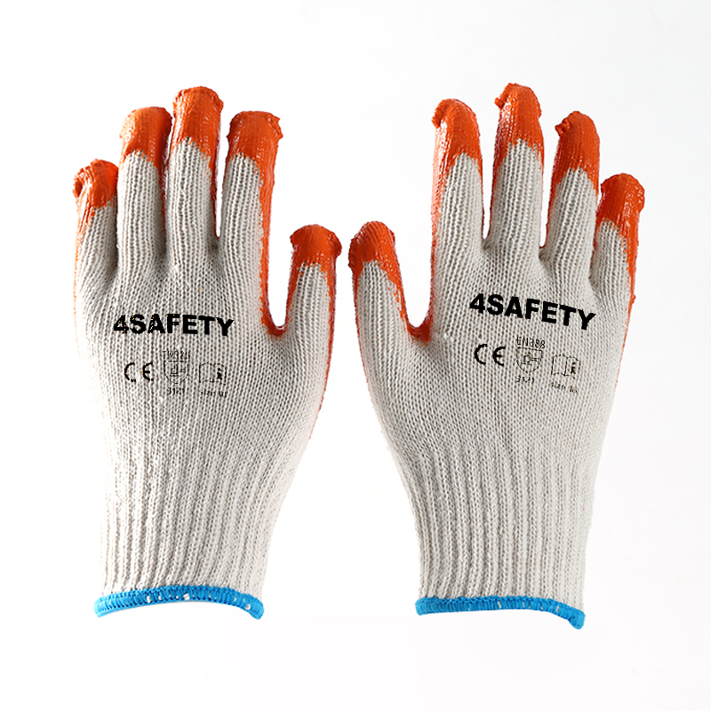 Top Sale 10G Knitted Latex Coated Cotton Gloves