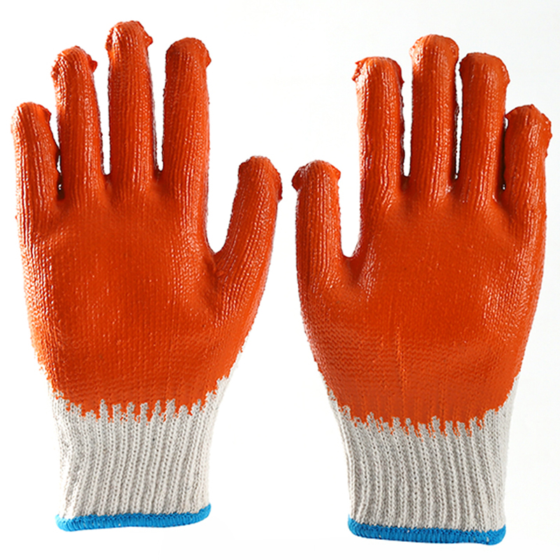 Hot Selling 10G Coated Latex Construction Cotton Work Latex Coated Gloves