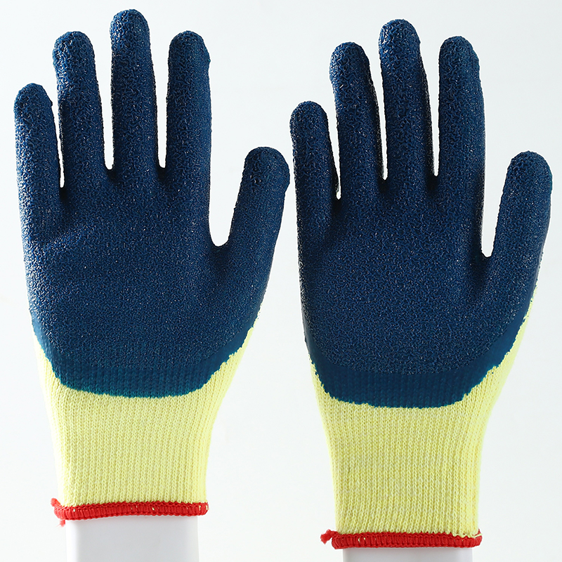 Wholesale Nonslip Latex Coated Crinkle Finish Cotton Gloves For Sale