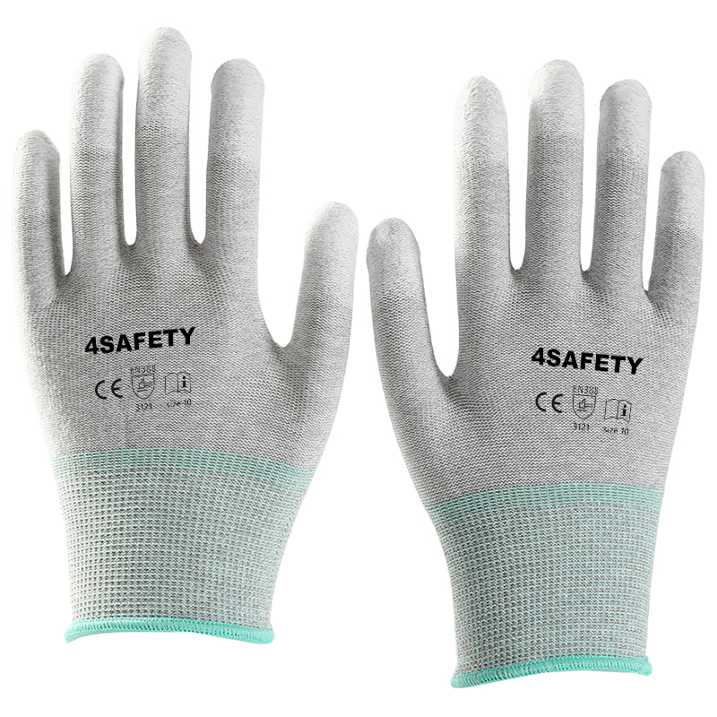 Free Samples PU Coated Finger Dipped Working Gloves For Sale