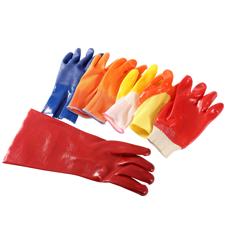 Oil Resistant Great Grip Performance PVC Coated Working Gloves For Sale
