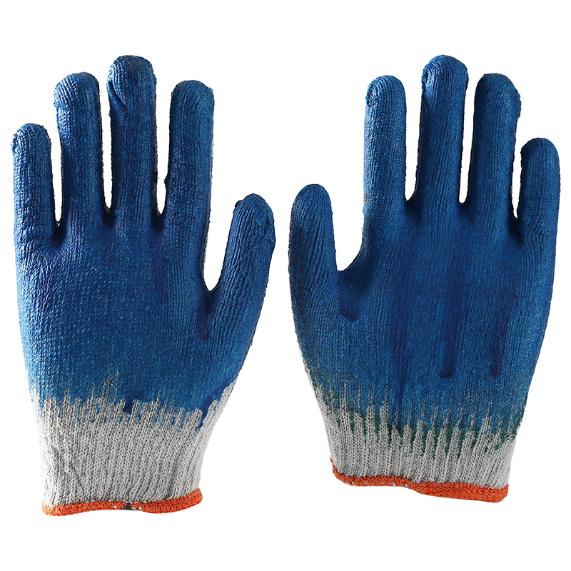 TOP Sale Cotton Smooth Latex Coated Anti Slip Safety Work Gloves For Garden Construction