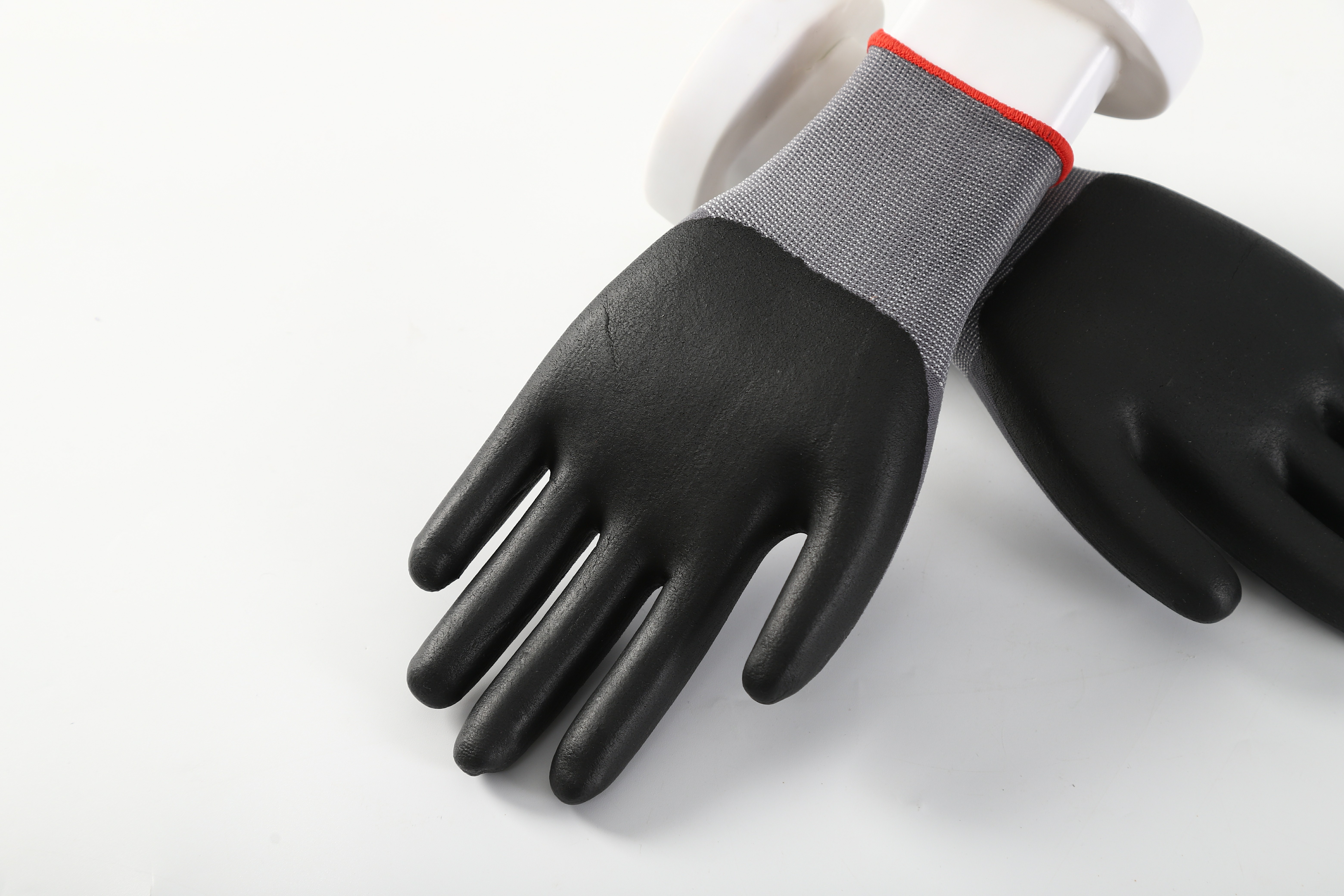 13G polyester Safety Oil Proof Waterproof Nitrile foam Coated work Gloves anti-impact