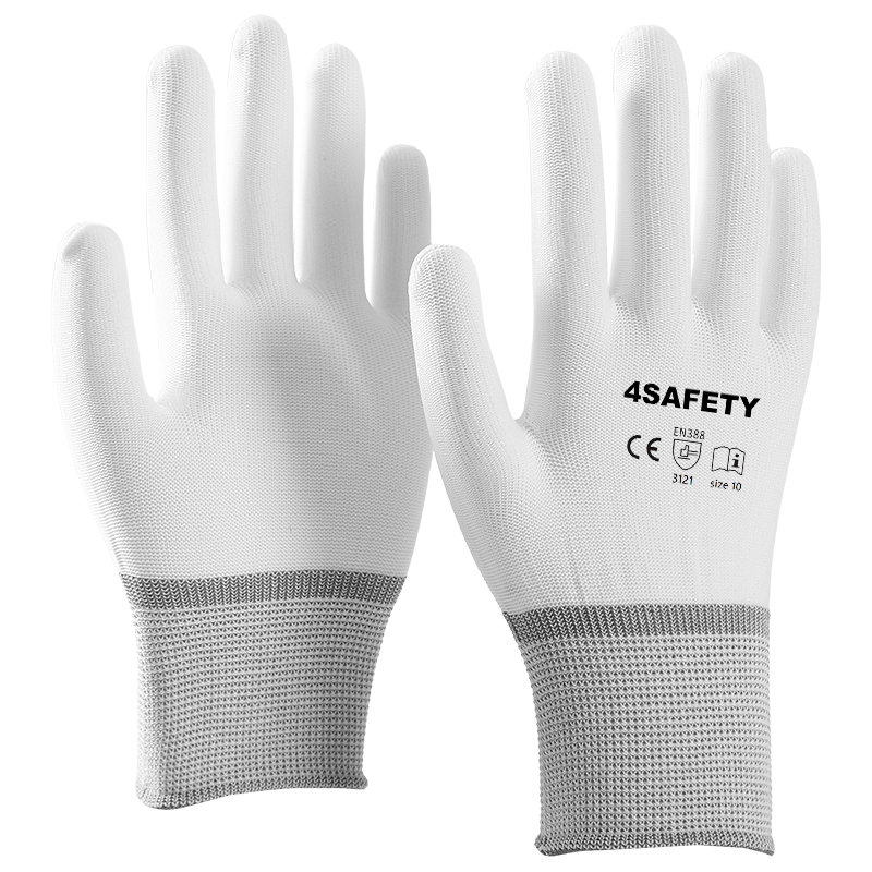 13 Gauge White Polyester Liner Glove Dorso Transpirable For Sale