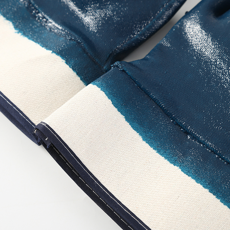 Competitive Price Safe Cuff Working Polyester Lining Nitrile Coated Work Gloves For Hand Protective