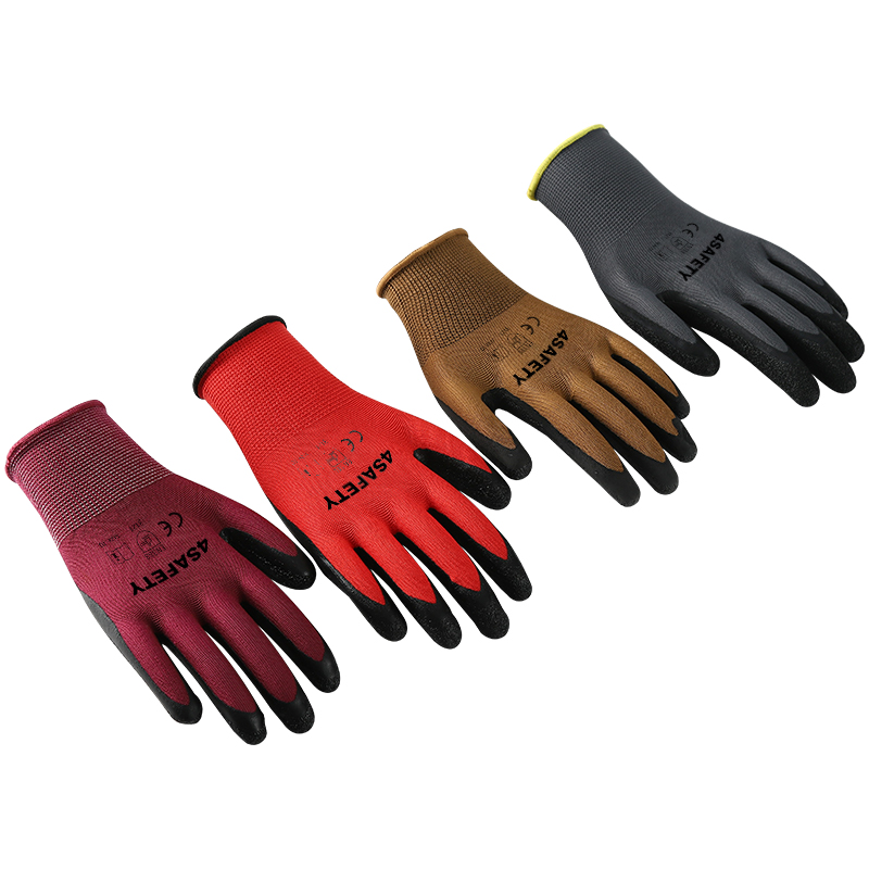 Competitive Price 13G Polyester Liner Latex Coated Gloves Construction Work Gloves For Sale