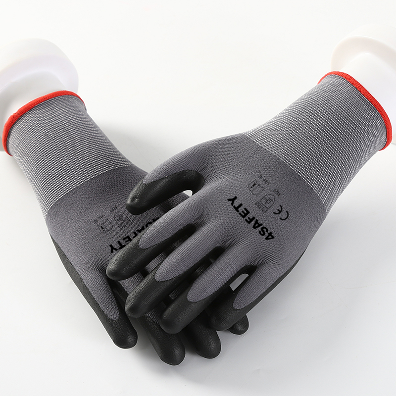 Factory Supplier Polyester Liner Durable Foam Nitrile Coated Hand Protective Working Gloves