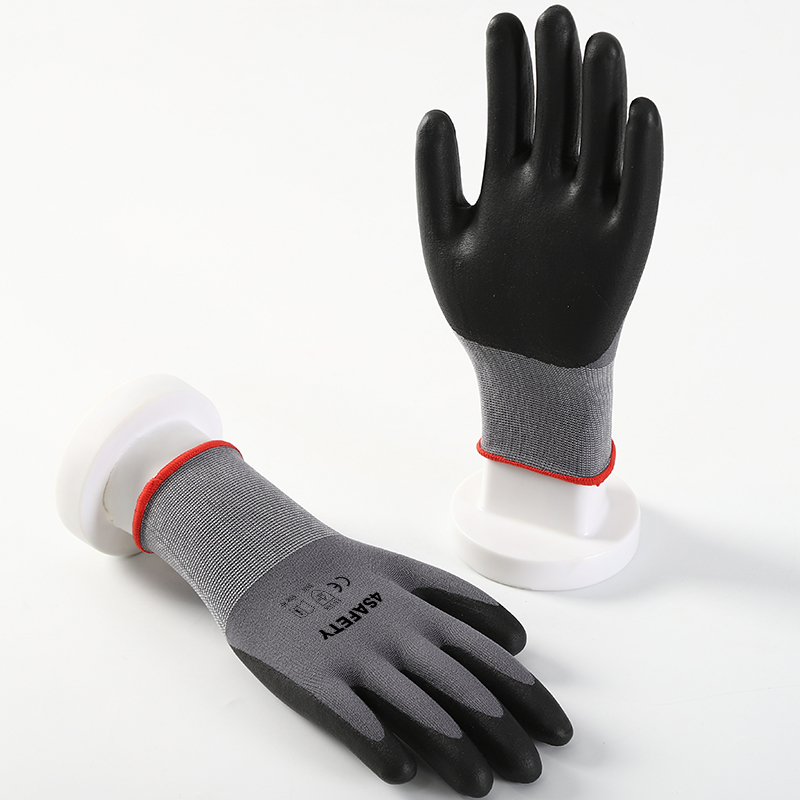 Maximum Flexible Wholesale Industrial Hand Protection Custom Work Safety Gloves With Foam Nitrile Coated