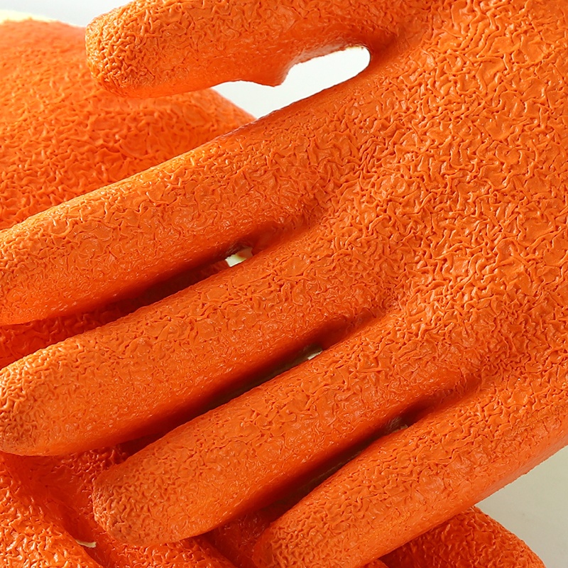Wholesale Cheap Industrial Glove Cotton Latex Coated Glove With Crinkle Palm