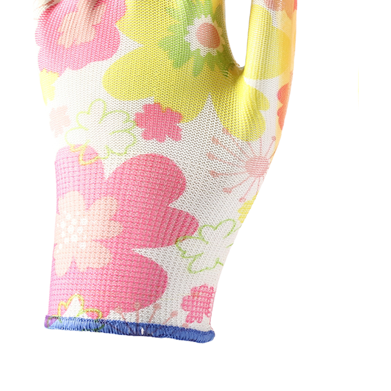                 Printing polyester with  nitrile coating gloves            