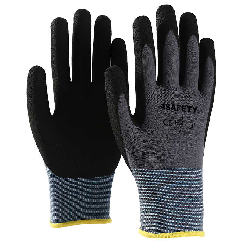 China Hot Selling Automotive Assembly Construction Nitrile Coated Work Gloves