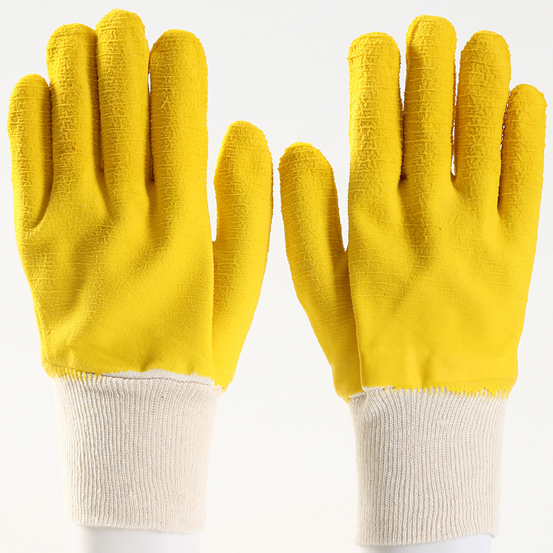 Wholesale Crinkle Latex Coated Gloves For Construction Work