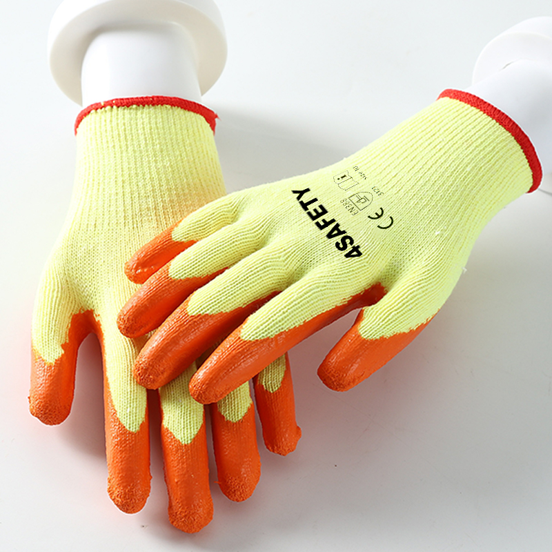 4SAFETY China Supplier Latex Gloves For Work Safety Cotton Gloves Custom Logo Gardening Gloves