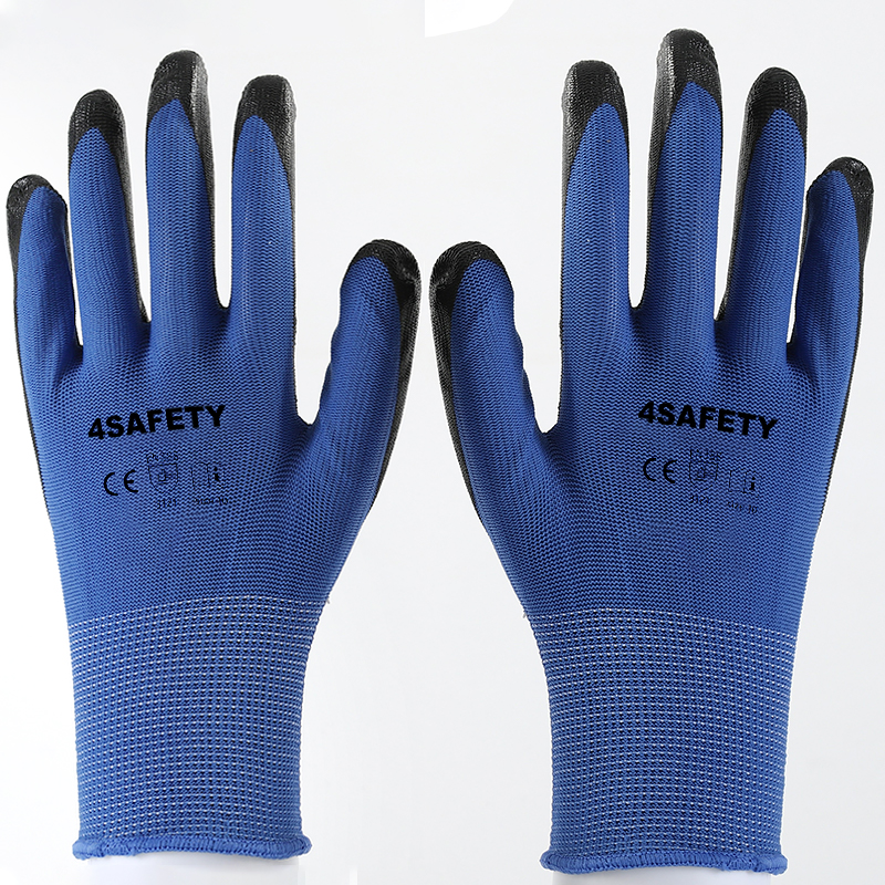 Free Sample Nitrile Coated Anti Slip Oilfield Waterproof Mechanic Glove