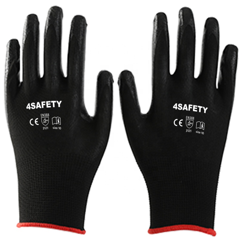 2023 Smooth Nitrile Coated Oil Water Proof Car Repair Work Gloves