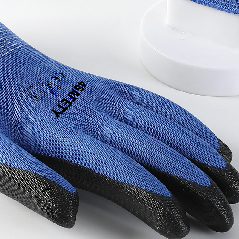 Nitrile coated polyester gloves