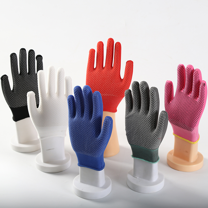 4SAFETY Custom Logo High Quality Safety Gloves Construction Pvc Dotted Hand Gloves