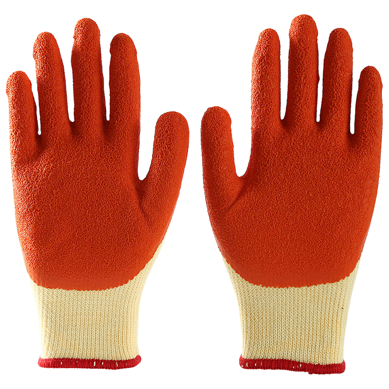 Industrial Labor 10 Gauge Anti Slip Grip Latex Crinkle Coated Construction Household Safety Working Gloves