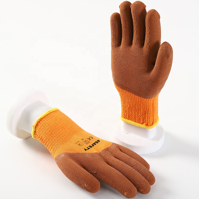 OEM Anti Freezer Cold Resistant Low Temperature Latex Coating Thermal Work Gloves
