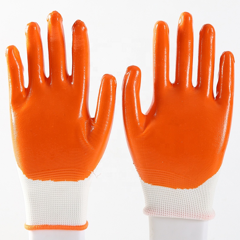 Top Sale Nitrile Coated Protective Gardening Working Safety Gloves For Sale