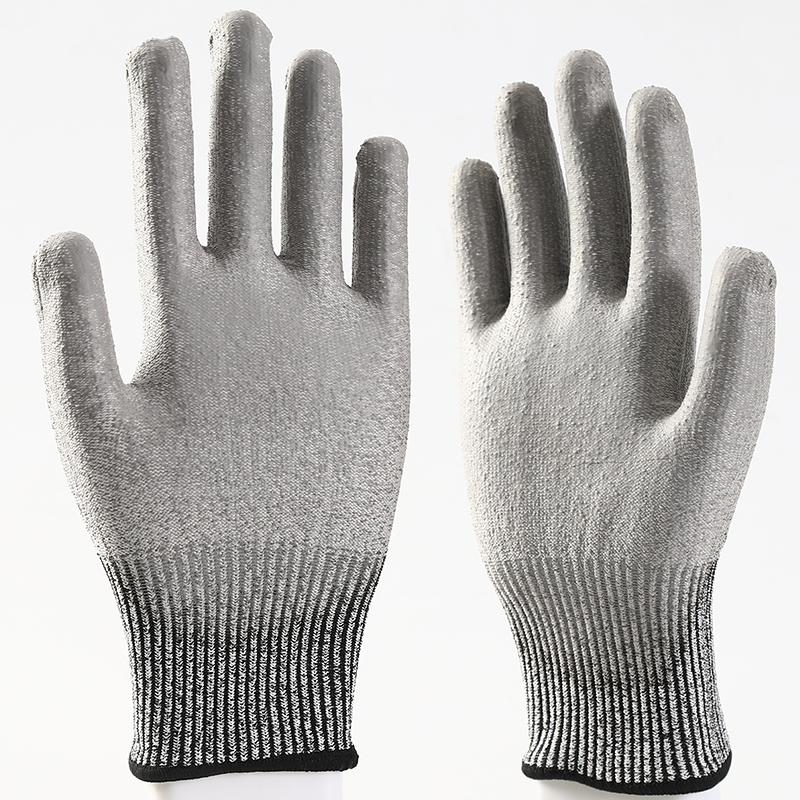 Free Sample Cut Resistance PU Coated PU Dipped Gloves For Labor Protection