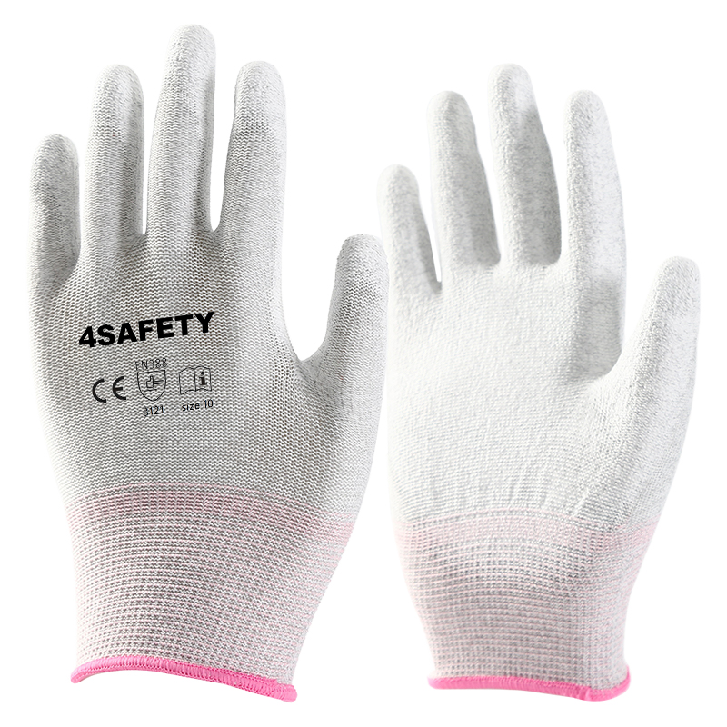 13G ESD Anti Static PU Safety Seamless Knit Glove