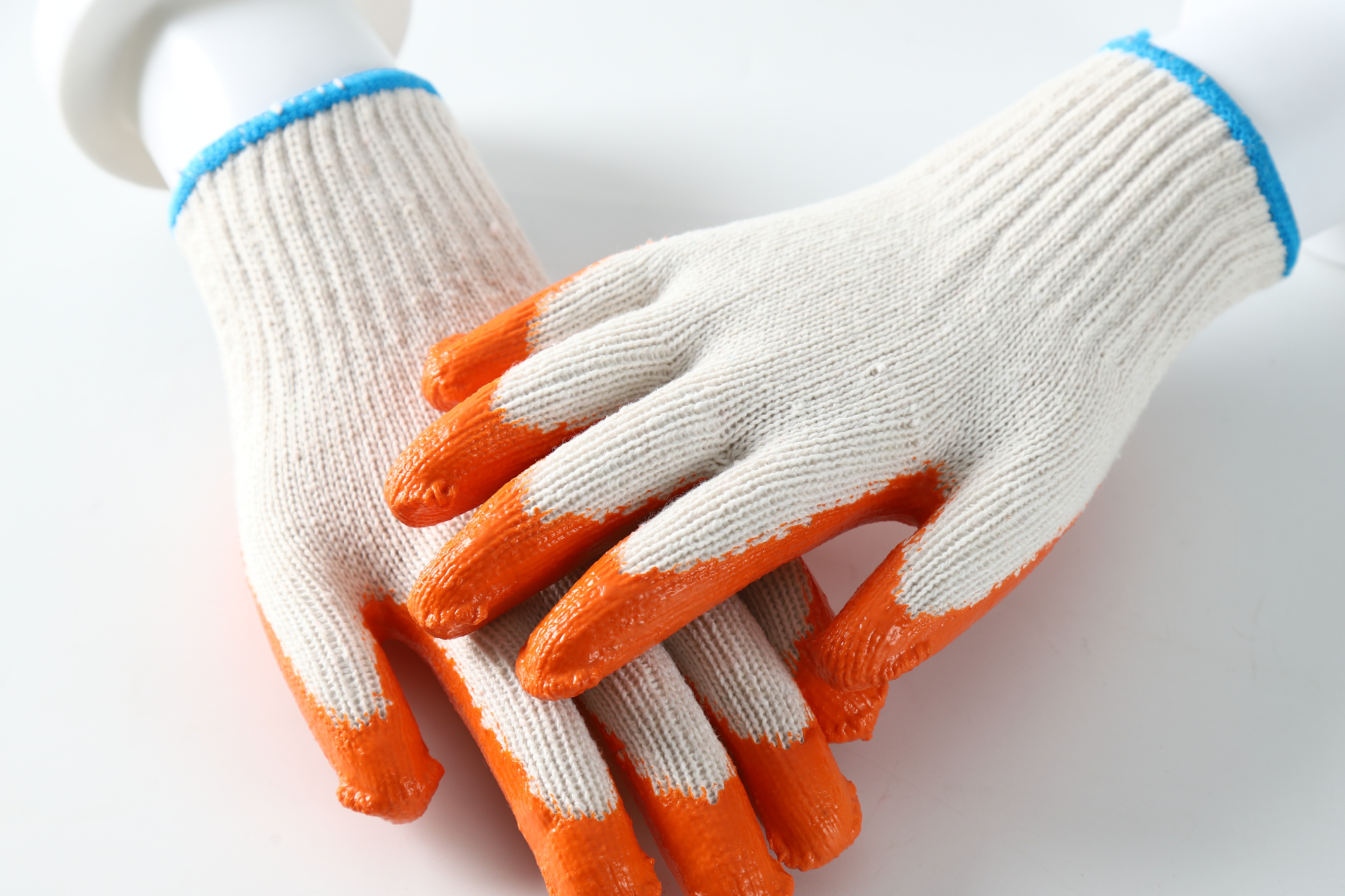 10 Gauge cotton Latex Coated  anti-slip gardening safety work glove