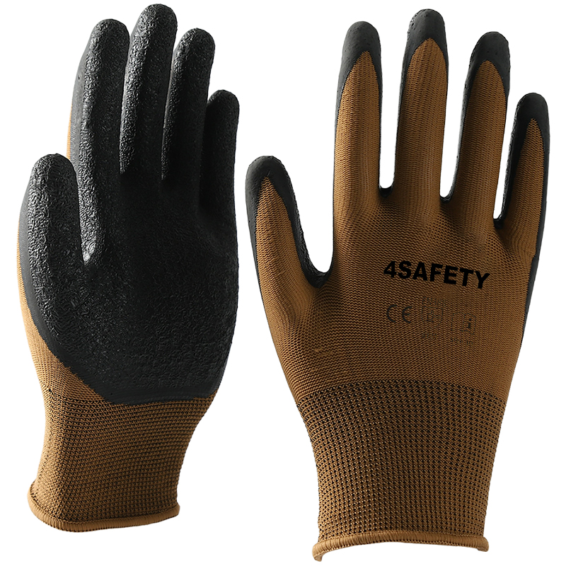Hot Sale Latex Coated Gloves Anti-Slip Work Protective Hand Sandy Gloves Breathable Soft Gloves