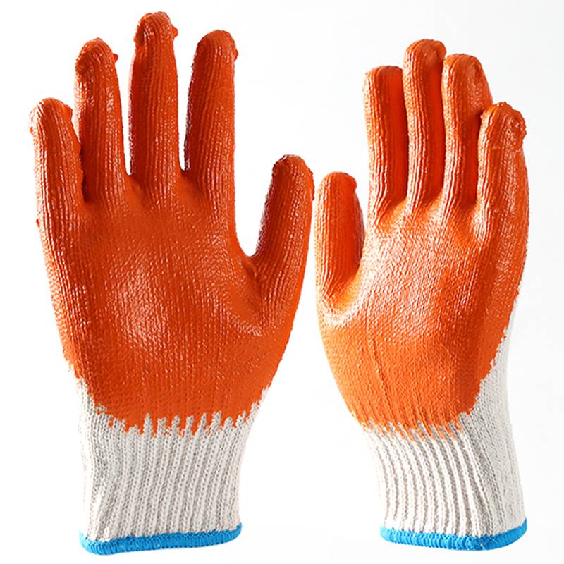 Top Sale Cotton Shell Latex Coated Construction Safety Work Gloves
