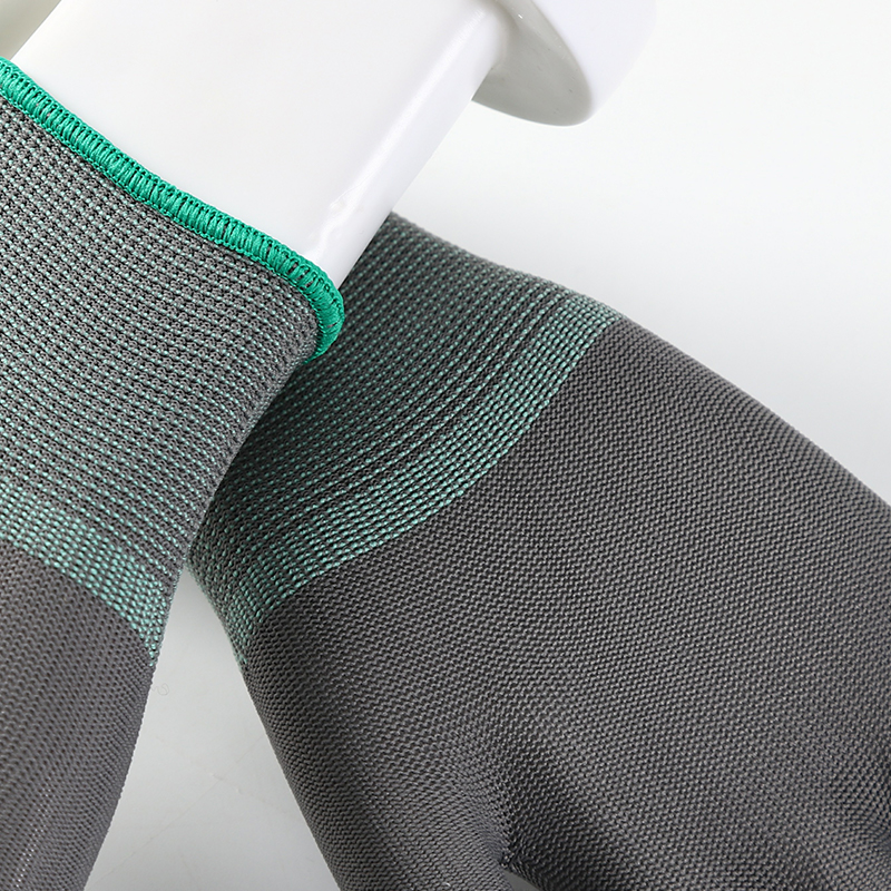 13 Gauge Polyester Working Safety Gloves Gray Safety Work Gloves