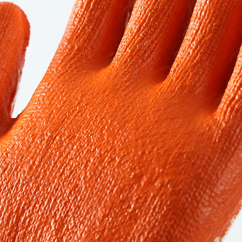 7 10 Gauge Garden White Cotton Knitted Orange Latex Coated Safety Work Gloves China Manufacturer