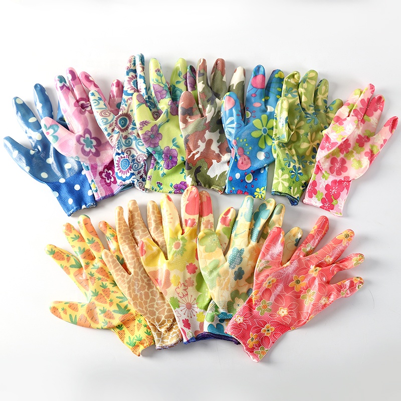 OEM Nitrile Finish Glove Industrial Work Glove Nitrile Coated Safety Working Hand Gloves For Industry