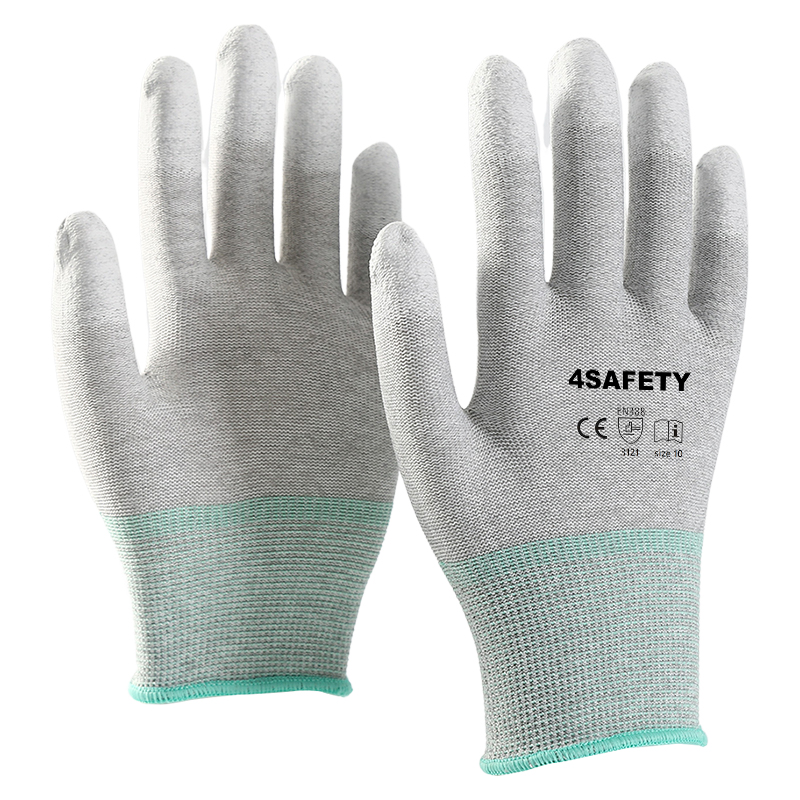 OEM PU Coated ESD Protective Working Hand Gloves Safety Gloves For Industry