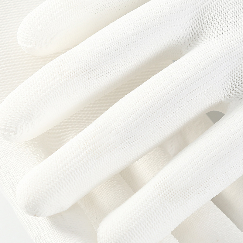 PU Coated Palm Coated Gloves 13G Polyester Non-Slip Gloves Electrician Esd Work Gloves