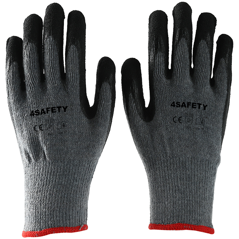 Wholesale Firm Grip Crinkle Latex Coated Work Gloves Cotton Safety Garden Man Hand Protective Gloves