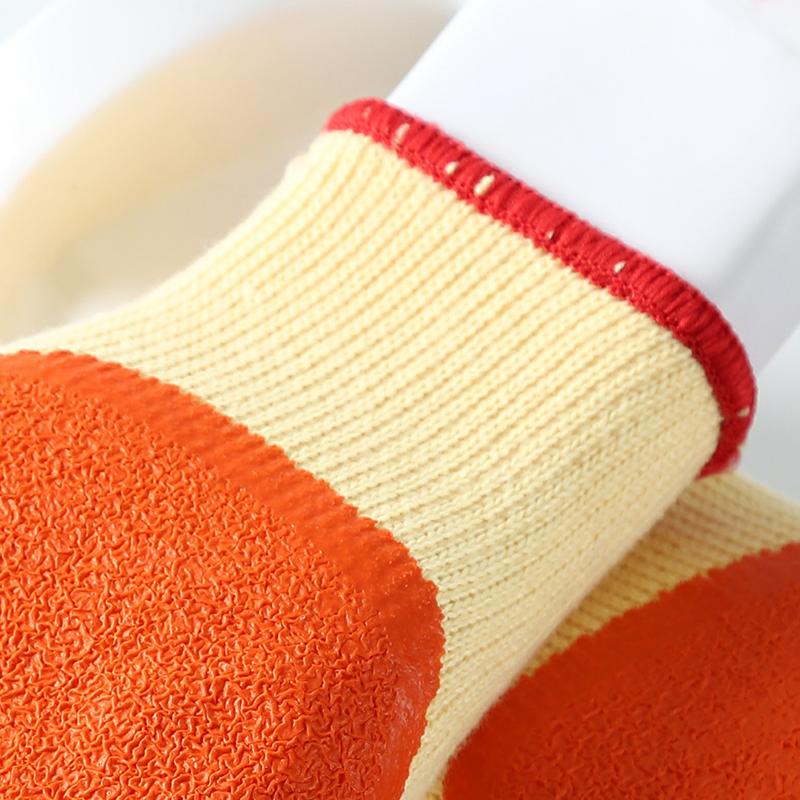 Industrial Labor 10 Gauge Anti Slip Grip Latex Crinkle Coated Construction Household Safety Working Gloves