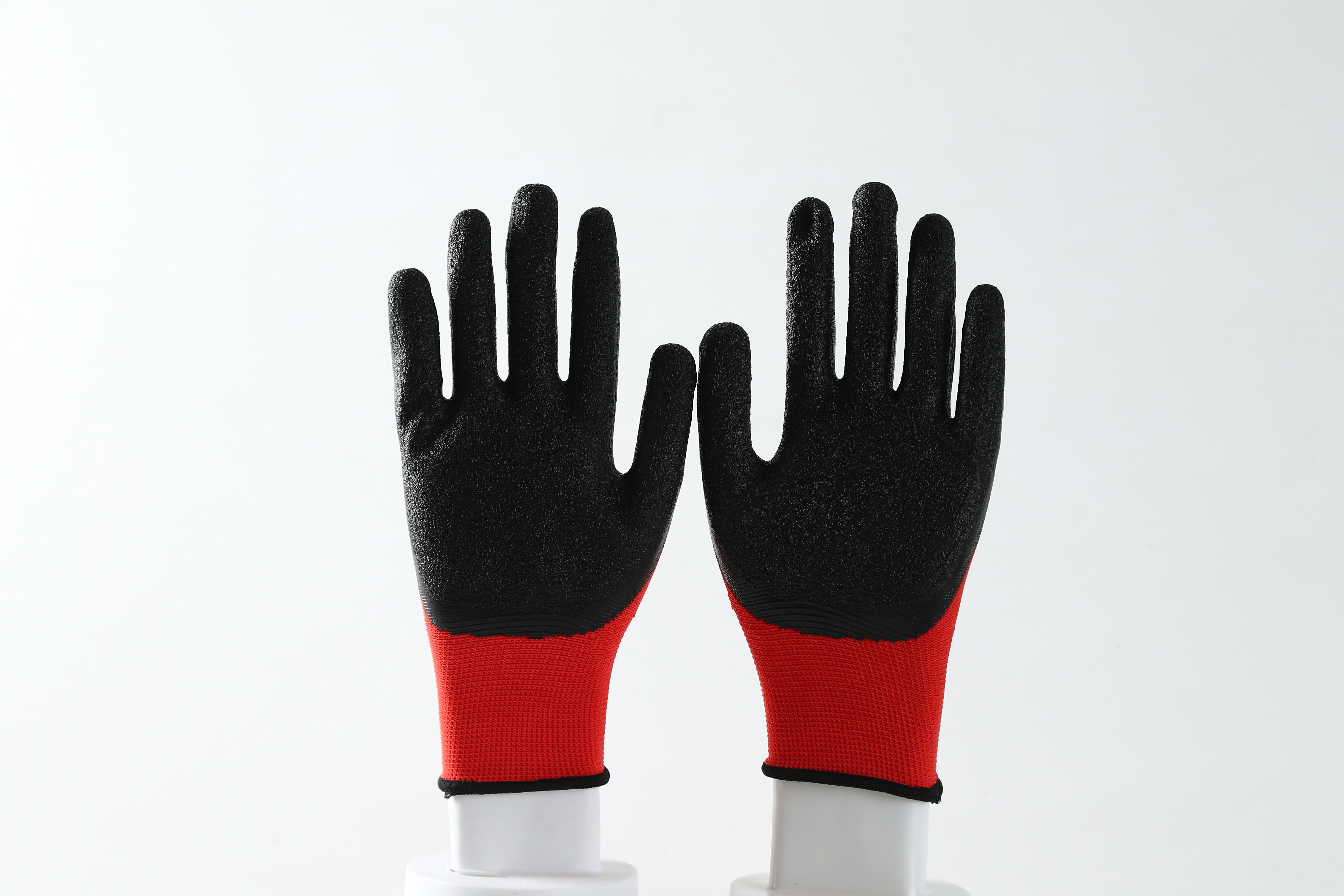 OEM 13G Polyester Gloves Coated with Latex crinkle Industrial Labor Protection anti-slip Gloves