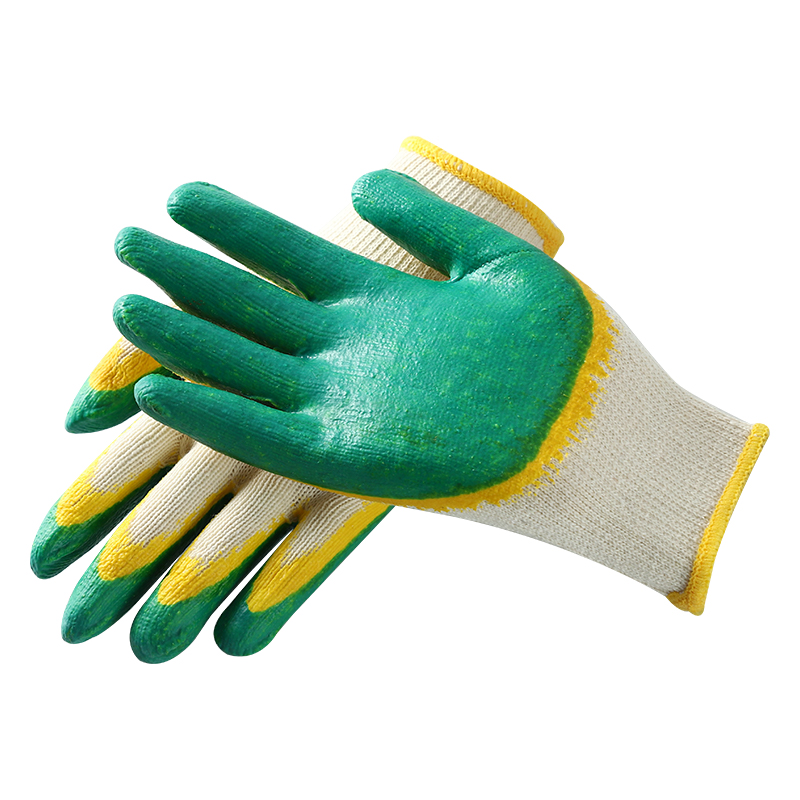Good Quality Factory Directly Sale Cotton Work Gloves Safety Construction With Latex Coating Glove