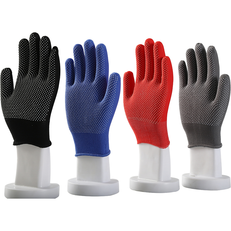 OEM PVC Dotted Polyester Gloves