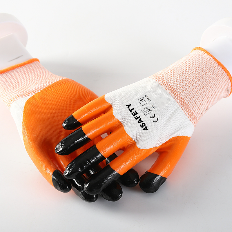 Good Quality Working Half Nitrile Coated Work Glove In Stock