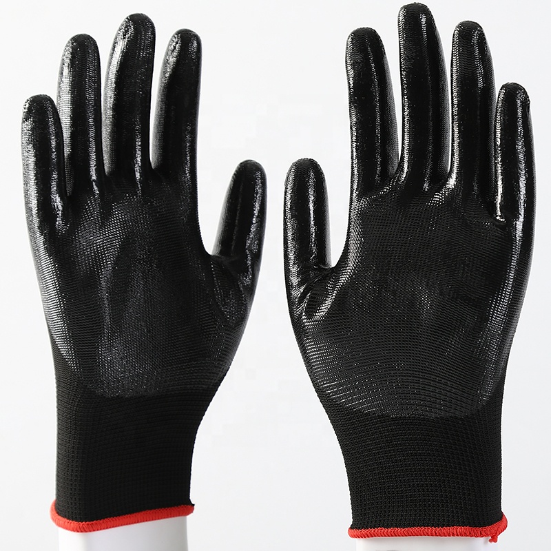 Top Sale Nitrile Coated Work Hand Gloves Mechanic Hand Gloves